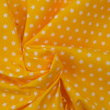 Star printed cotton 1cm yellow