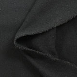 Black wool-blend velvet