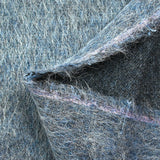 Lana efecto mohair de pelo largo azul