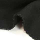 Black wool-blend velvet