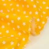 Star printed cotton 1cm yellow