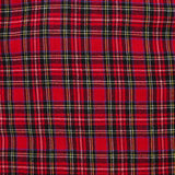 Étamine de 100% laine tartan fond rouge