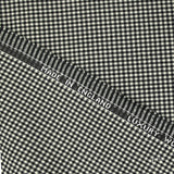 Tissu tailleur laine et mohair mini vichy blanc cassé et noir