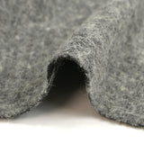 Mezcla de lana de rizo cepillada gris jaspeado