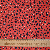 Redy Lurex striped viscose red background