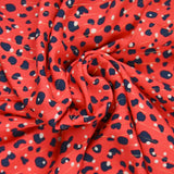 Redy Lurex striped viscose red background