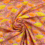 Liberty ® cotton Poppy Canopy orange and yellow by the meter