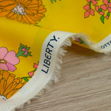 Cotton liberty ® Tropical Sprig yellow background per meter