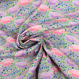 Liberty ® cotton Poppy Canopy purple and pink by the meter