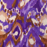 Purple mist ikat printed woven polyester