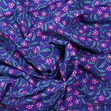 Viscose printed stems purple background