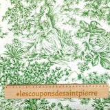 Lienzo verde de algodón estampado