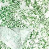 Lienzo verde de algodón estampado