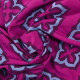 Viscose printed mosaic sky orchid background
