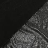 Jersey fin irisé argent fond noir