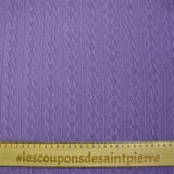 Maille tricot torsade Léonie mauve