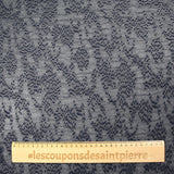 Dotted muslin silver print dotted with navy background