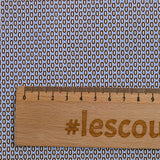Blue and brown fancy printed polycotton poplin