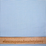 Blue and gray Aylan jacquard polycotton poplin