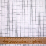 Marceau woven-dyed polycotton poplin gray white background