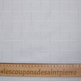 Gray check jacquard polycotton poplin