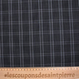 Dyed-woven polycotton poplin with large black background checks