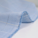 Sky check jacquard polycotton poplin