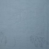 Viscose crepe Lily embroidered barbel blue foliage