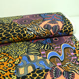 Giulia ethnic and black ethnic cotton per meter print