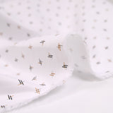Polycotton poplin printed with white checkered background