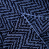 JACQUARD Polyviscose Chevron Marine Fond