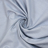 Adrien blue and gray woven-dyed polycotton poplin with white background