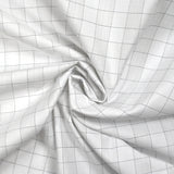 Hippolyte gray woven-dyed polycotton poplin with white background