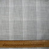 Polycotton poplin woven-dyed check Rémi gray background