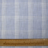 Woven-dyed polycotton poplin with Rémi blue background checks