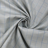 Polycotton poplin woven-dyed check Théodore gray background