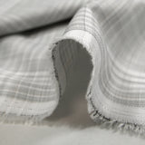 Polycotton poplin woven-dyed check Rémi gray background