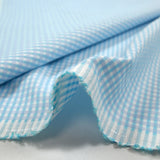 Adrien blue and cyan woven-dyed polycotton poplin with white background