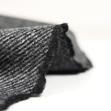 Wool blend herringbone 6cm black and gray