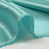 100% aquamarine silk satin