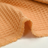 100% peach honeycomb cotton