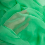 Mousseline 100% green silk
