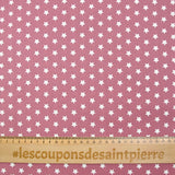 Star printed cotton 1cm old pink