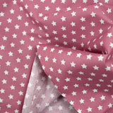 Star printed cotton 1cm old pink