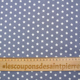 Star printed cotton 1cm gray