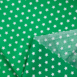 Star printed cotton 1cm green