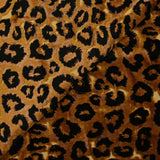 Camel leopard devoré velvet jersey