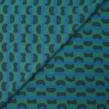 Viscose printed with a unique parenthesis, khaki background