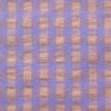 Purple and peach beige gingham seersucker
