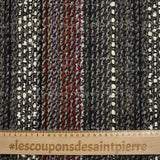 Olympe wool blend tweed striped anthracite background